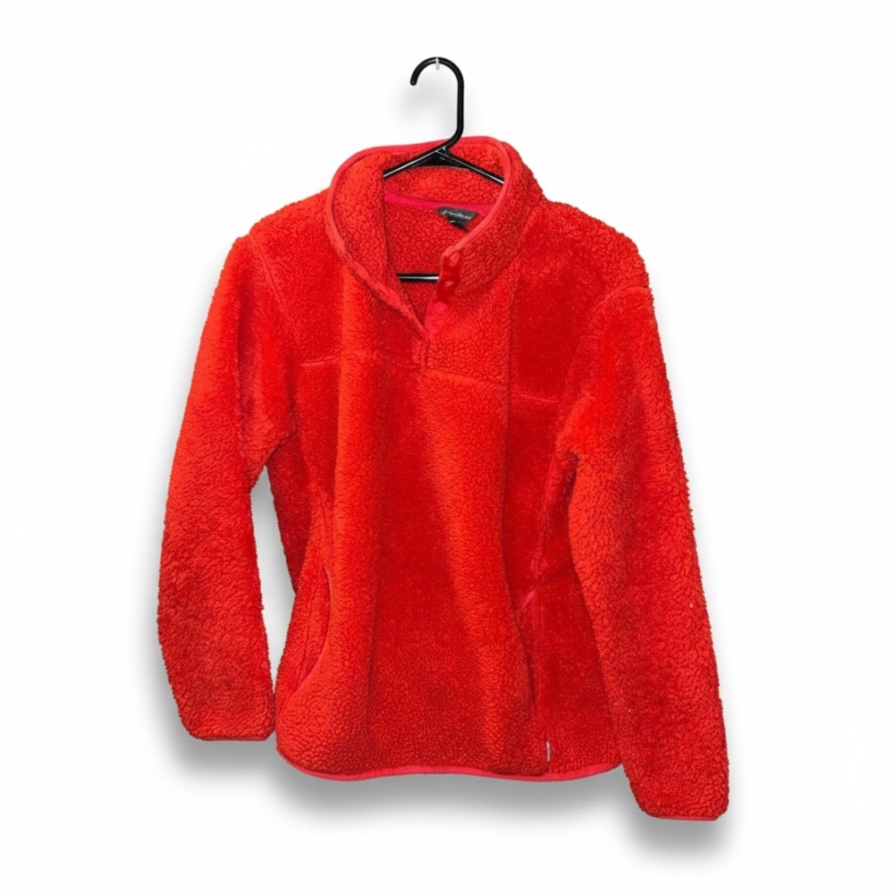 Cozy Eddie Bauer Fleece Jacket - Vibrant Red